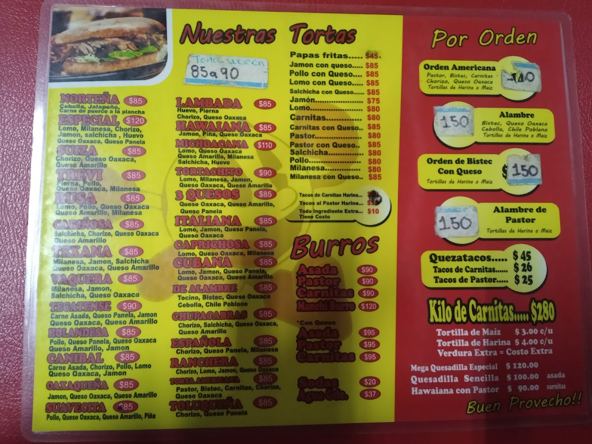 Super Tortas Y Carnitas Noe Menu - Image 5
